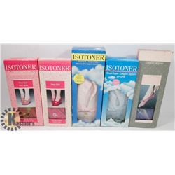 BUNDLE OF 5 PACKS OF ISOTONER SLIPPERS