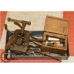 METAL TRAY OF WELDING TOOLS