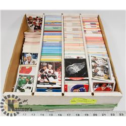 BOX OF ASSORTED HOCKEY CARDS, SOCCER CARDS,
