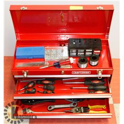 CRAFTSMAN 3 DRAWER TOOL BOX WITH CONTENTS