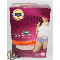 DEPEND ACTIVE FIT SIZE XL LOW RISE BRIEFS