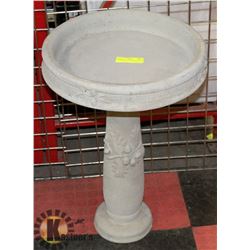 CONCRETE 2 PIECE BIRDBATH 16" X 23"