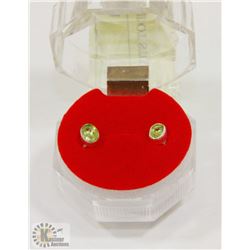 #190-NATUARAL PERIDOT STUD EARRINGS