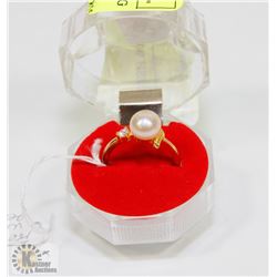 #74-FRESH WATER PEARL PINK RING