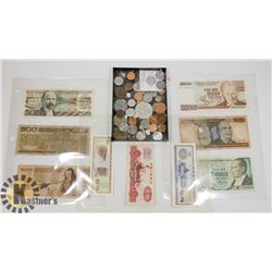 LOT OF ASSORTED WORLD CURRENCY