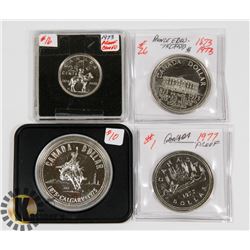 LOT OF ASSORTED CANADIAN COINS 1977 $1 COIN,