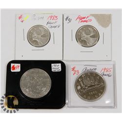 LOT OF CANADA COINS, 1984 JACQUES CARTIER $1,