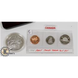 1980 $1 POLAR BEAR COIN , 1994 PROOF COINS -PENNY