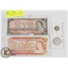 Image 1 : LOT OF CANADA CURRENCY 1954 $2 BILL, 1974 $2 BILL