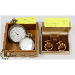 LOT OF 2 ANTIQUE POCKET WATCHES-WALTHAM AND