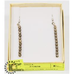 VINTAGE ESTATE CUBIC DANGLE EARRINGS
