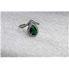 Image 1 : 15)   PEAR CUT EMERALD WITH WHITE TOPAZ
