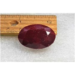 10)  NATURAL OVAL BLOOD RED RUBY