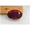 Image 1 : 10)  NATURAL OVAL BLOOD RED RUBY