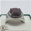 Image 2 : SILVER RUBY CUBIC ZIRCONIA MEN'S RING