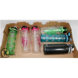 FLAT OF EDDIE BAUER GYM BOTTLES