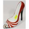 Image 1 : SPARKLY HIGH HEEL SHOE WINE BOTTLE HOLDER