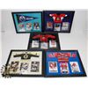 Image 1 : LOT OF 5 FRAMED HOCKEY CARD PICTURES INCL EDMONTON