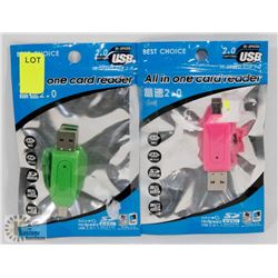 LOT OF TWO NEW! ALL IN ONE CARD READERS