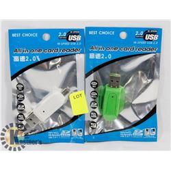 LOT OF TWO NEW! ALL IN ONE CARD READERS