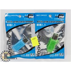 LOT OF TWO NEW! ALL IN ONE CARD READERS