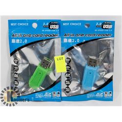 LOT OF TWO NEW! ALL IN ONE CARD READERS