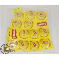 LOT OF 12 NEW CARMEX LIP BALMS - ALL INDIVIDUALLY