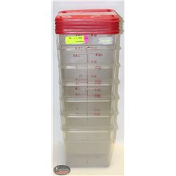 ASSORTED SIZE INGREDIENT BINS W/ LIDS