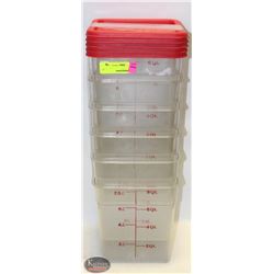 ASSORTED SIZE INGREDIENT BINS W/ LIDS