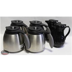 LOT OF 4 CURTIS STAINLESS STEEL INSULATED COFFEE