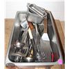 Image 1 : STAINLESS STEEL INSERT WITH ASSORTED KITCHEN