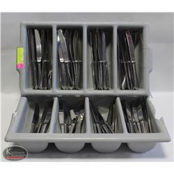 LOT OF 2 CUTLERY TRAYS SOLD W/ APPROX 75 BUTTER