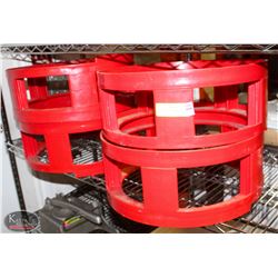 LOT OF 4 KEG STACKERS, RED