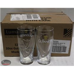 CASE OF NEW GUINNESS 20 OZ BEER GLASSES - PINT