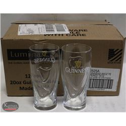 CASE OF NEW GUINNESS 20 OZ BEER GLASSES - PINT