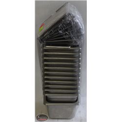 LOT OF 12 ASST. S/S INSERTS, 12-1/6 SIZE @ 4" &