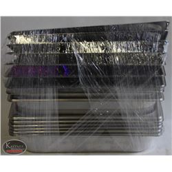 LOT OF 8, 1/3 SIZE S/S INSERT W/ LIDS, 2" AND 4"