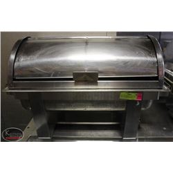ROLL TOP CHAFING DISH AND STAND (LOOSE HANDLE)