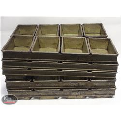 LOT OF 10 4 BREAD LOAF PANS FOR 4" X 8" LOAVES