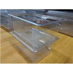 1/2 SIZE, 6" DEEP INSERTS & LIDS - LOT OF 2