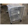 Image 1 : 10 ALUMINUM BUN PAN RACK WITH COVER, 39" HEIGHT