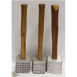 NEW MEAT MALLET TENDERIZERS - LOT OF 3