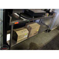 S/S WORKTABLE W/ BACKSPLASH & UNDERSHELF