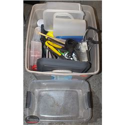 TOTE OF ASSORTED STORAGE CONTAINERS, KITCHEN