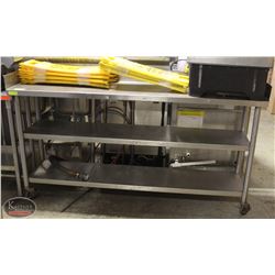 STAINLESS STEEL COMMERCIAL WORK TABLE WITH