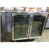 Image 1 : TRUE STAINLESS STEEL TWO-DOOR BACK BAR COOLER W/