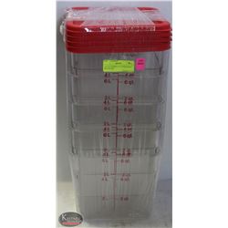 LOT OF CAMBRO 6 QT INGREDIENT BINS W/LIDS