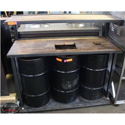 WOODEN 2-TIER SERVICE / DISPLAY STAND W/