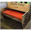 Image 1 : SOL CERVEZA WOODEN FOYER BENCH W/ PADDED SEAT