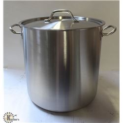 40QT STAINLESS STOCK POT WITH LID